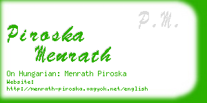 piroska menrath business card